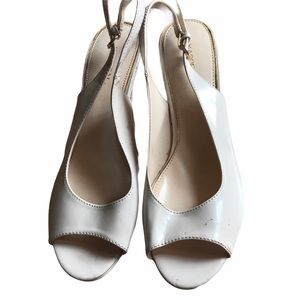 Xappael Sling Back Open Toe Beige Heels Size 9